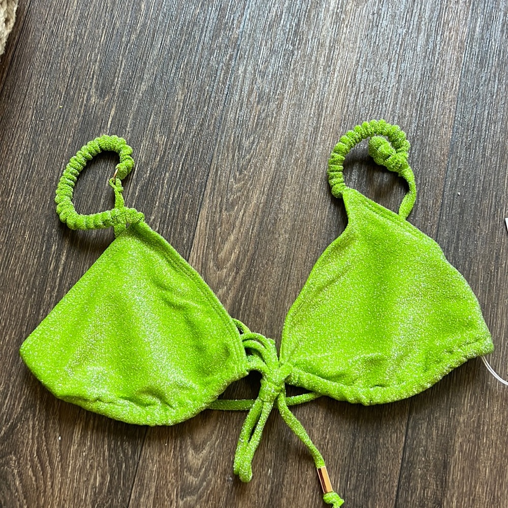 Juillet Swim Ruby Top Lurex Sparkle Lime